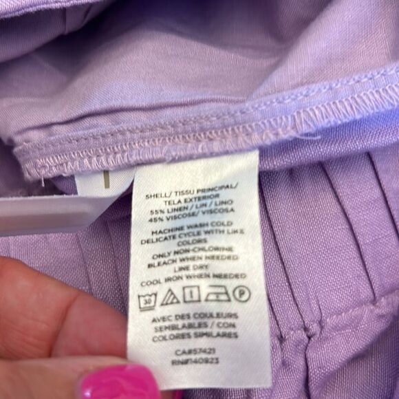 Loft lilac linen shorts Size XL New - Picture 7 of 7